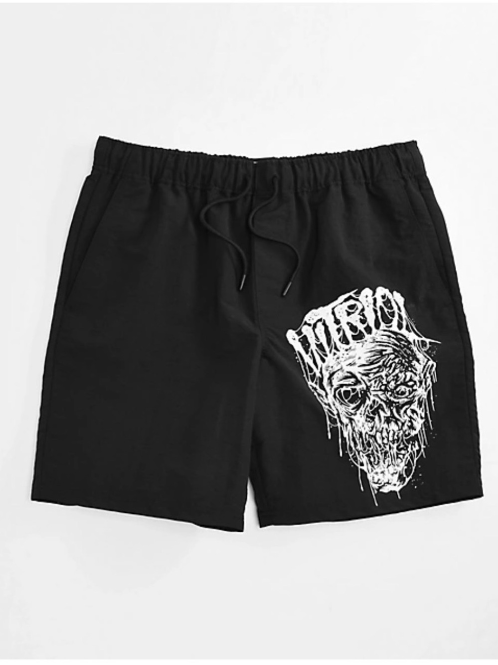 Vitriol Fusion Melting Skull Face Board Shorts Black Mens Medium